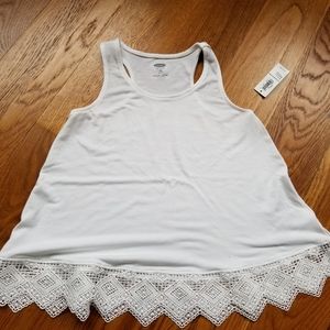 NWT - swing tank w/lace trim